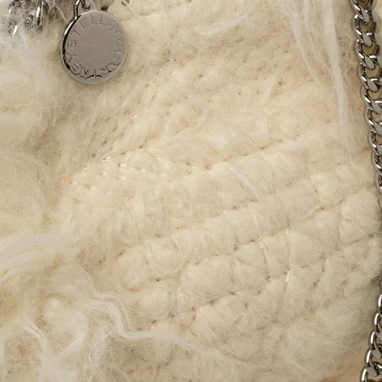 مملوكة مسبقًا Stella McCartney Cream Faux Fur Tiny Falabella Crossbody Bag
