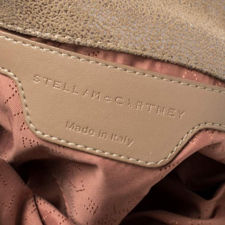 Pre Owned Stella McCartney Beige Faux Leather Mini Falabella Shaggy Deer Tote
