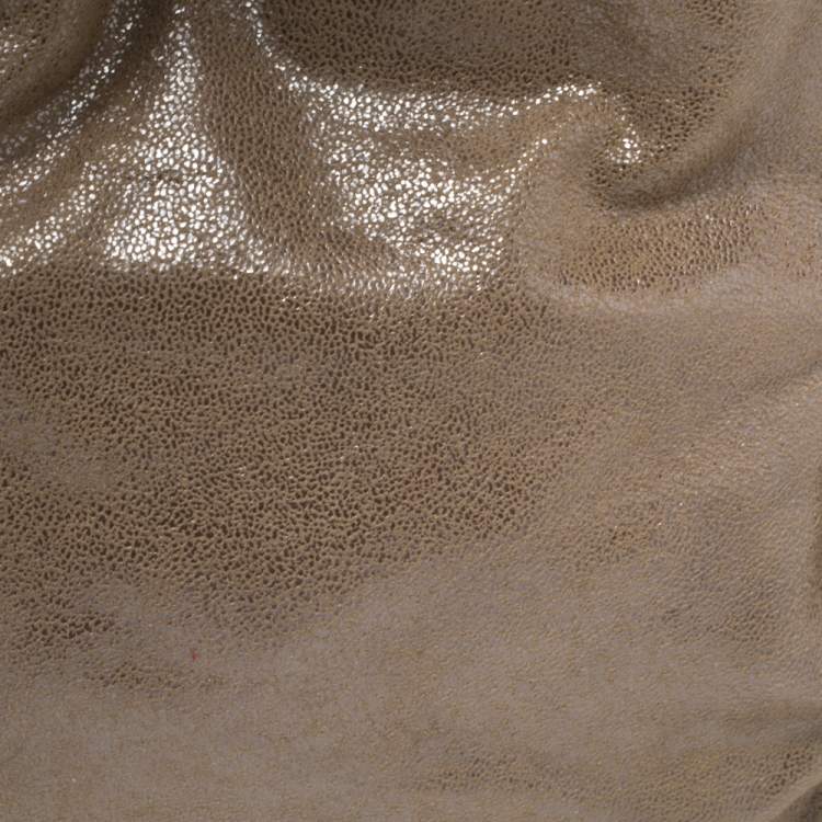 Pre Owned Stella McCartney Beige Faux Leather Mini Falabella Shaggy Deer Tote