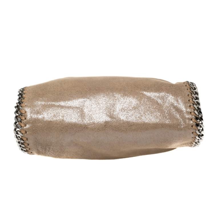Pre Owned Stella McCartney Beige Faux Leather Mini Falabella Shaggy Deer Tote