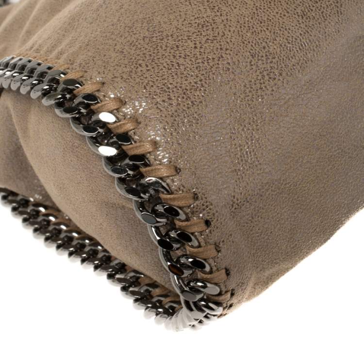 Pre Owned Stella McCartney Beige Faux Leather Mini Falabella Shaggy Deer Tote