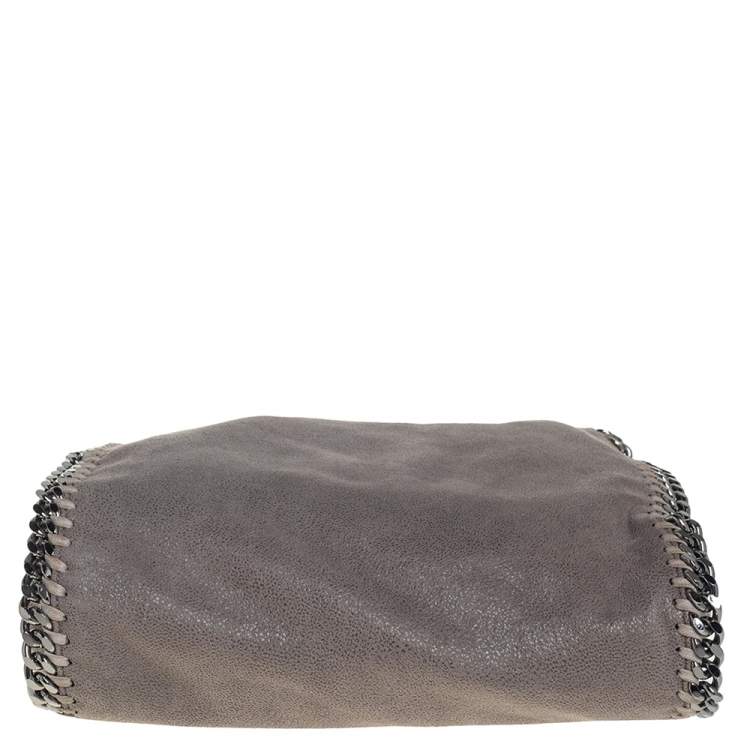 Pre Owned Stella McCartney Grey Faux Leather Mini Falabella Tote