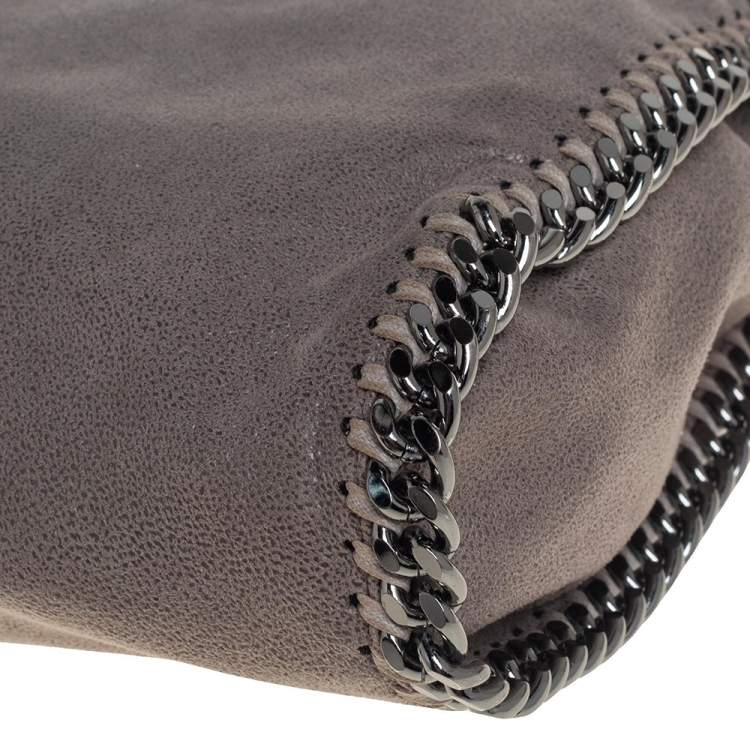 Pre Owned Stella McCartney Grey Faux Leather Mini Falabella Tote