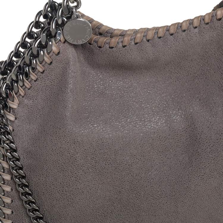 Pre Owned Stella McCartney Grey Faux Leather Mini Falabella Tote