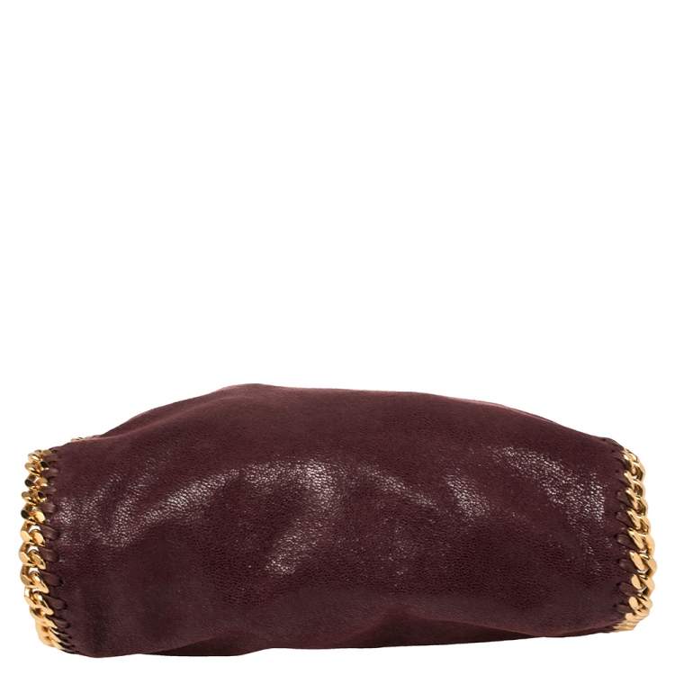 Pre Owned Stella McCartney Burgundy Faux Leather Mini Falabella Tote