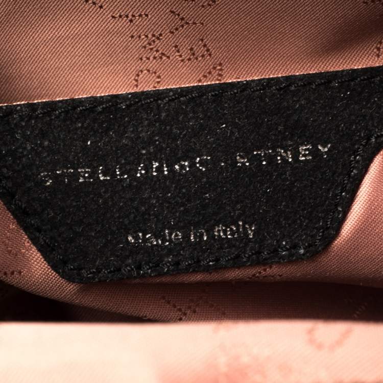 Pre Owned Stella McCartney Black Faux Leather Falabella Backpack