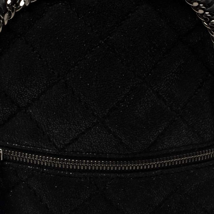 Pre Owned Stella McCartney Black Faux Leather Falabella Backpack