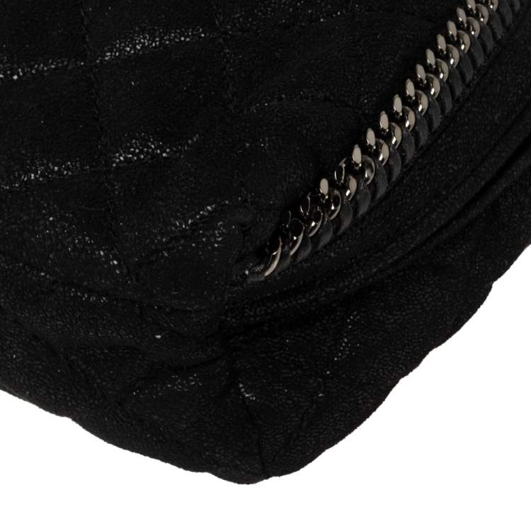 Pre Owned Stella McCartney Black Faux Leather Falabella Backpack