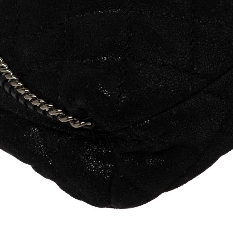 Pre Owned Stella McCartney Black Faux Leather Falabella Backpack