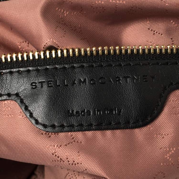 Pre Owned Stella McCartney Black Faux Leather Small Falabella Tote
