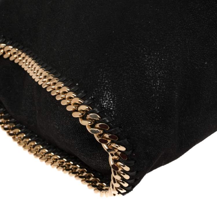 Pre Owned Stella McCartney Black Faux Leather Small Falabella Tote