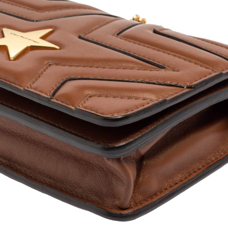 مملوكة مسبقًا Stella McCartney Brown Faux Leather Stella Star Crossbody Bag