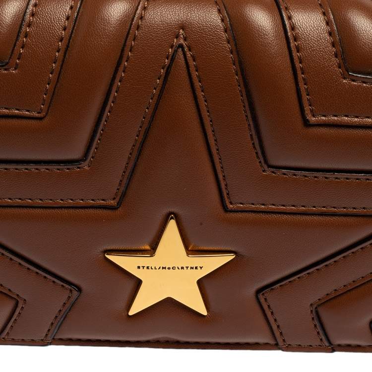 مملوكة مسبقًا Stella McCartney Brown Faux Leather Stella Star Crossbody Bag