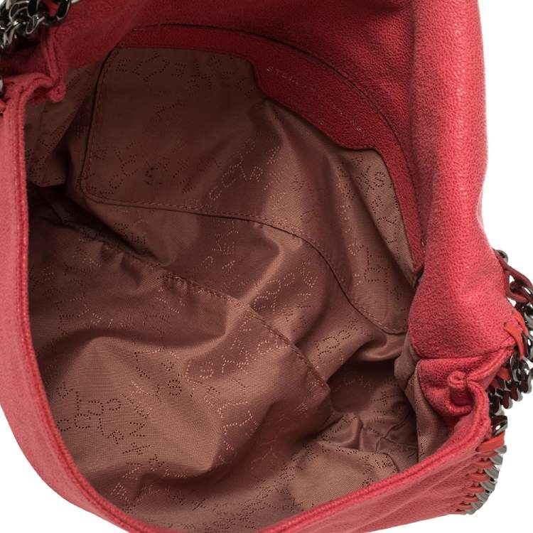 مملوكة مسبقًا Stella McCartney Coral Orange Faux Suede Falabella Flap Shoulder Bag