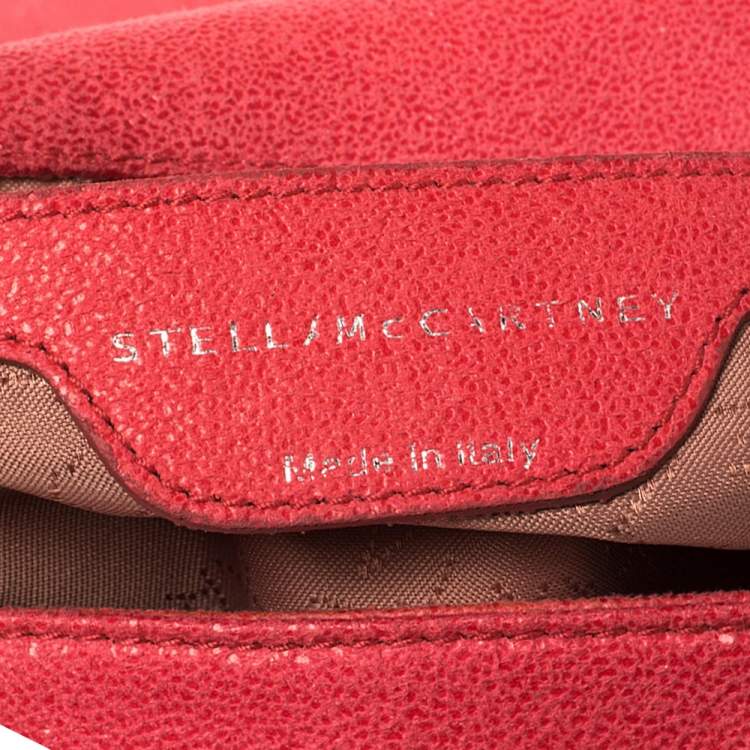 مملوكة مسبقًا Stella McCartney Coral Orange Faux Suede Falabella Flap Shoulder Bag