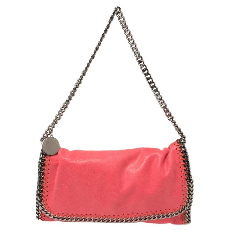 Over the Shoulder Purse in Coral authentic Vegan Suede