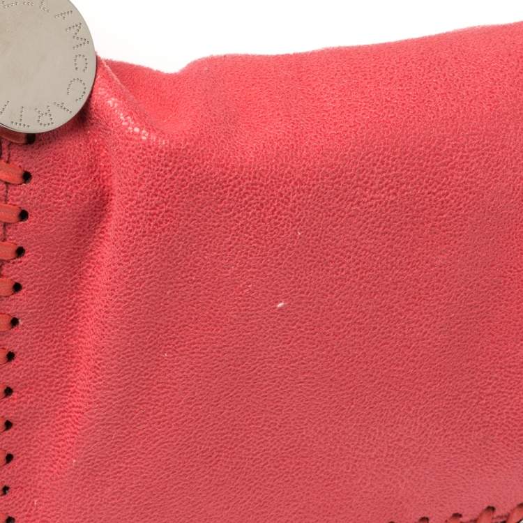 مملوكة مسبقًا Stella McCartney Coral Orange Faux Suede Falabella Flap Shoulder Bag