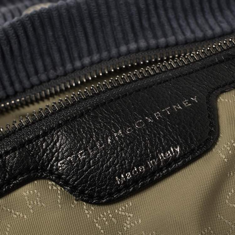 مملوكة مسبقًا Stella McCartney Grey Velvet and Faux Leather Small Falabella Tote