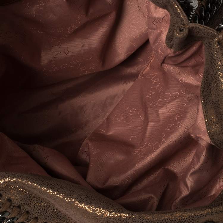 مملوكة مسبقًا Stella McCartney Metallic Brown Faux Leather Small Falabella Tote