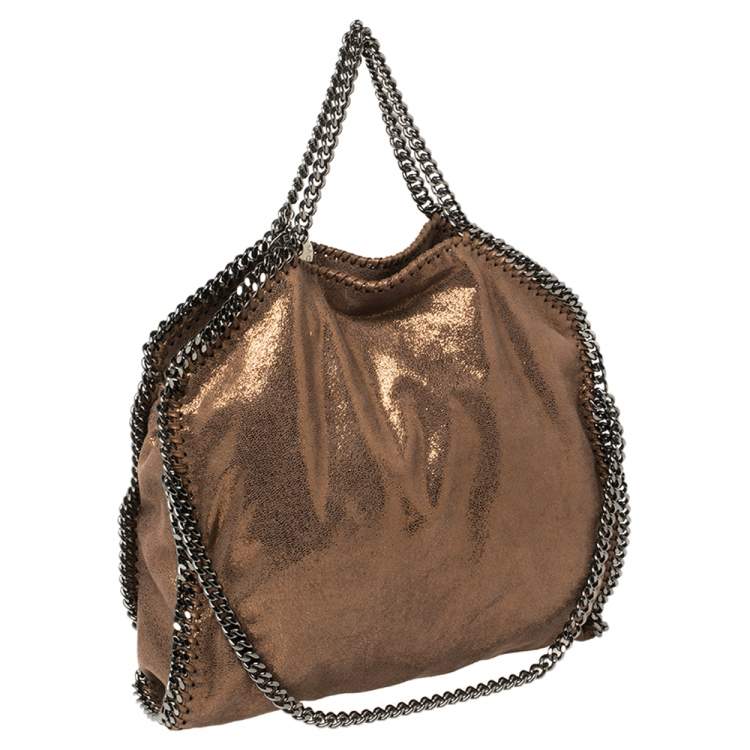 مملوكة مسبقًا Stella McCartney Metallic Brown Faux Leather Small Falabella Tote