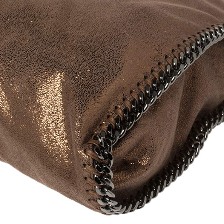 مملوكة مسبقًا Stella McCartney Metallic Brown Faux Leather Small Falabella Tote