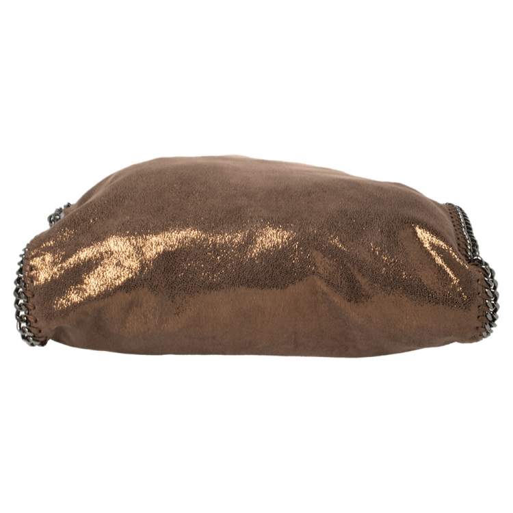مملوكة مسبقًا Stella McCartney Metallic Brown Faux Leather Small Falabella Tote