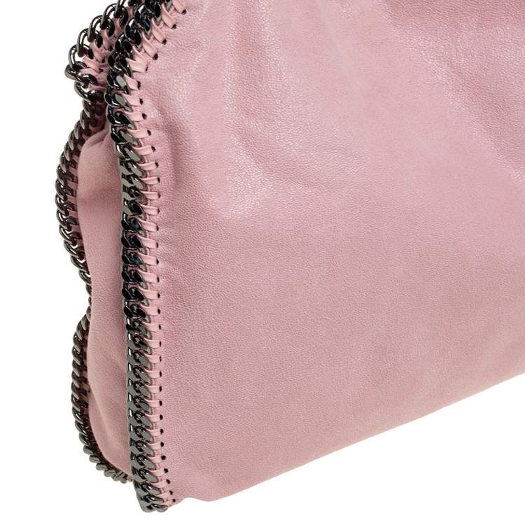 Pre Owned Stella McCartney Pink Faux Suede Small Falabella Tote