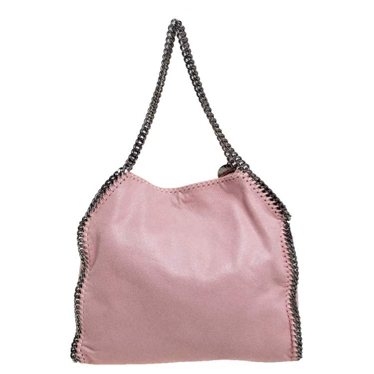 Pre Owned Stella McCartney Pink Faux Suede Small Falabella Tote