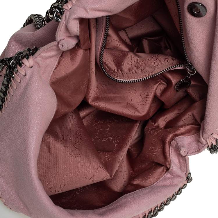 Pre Owned Stella McCartney Pink Faux Suede Small Falabella Tote