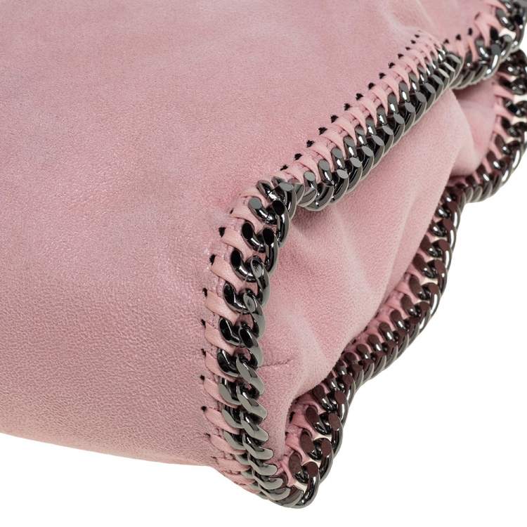Pre Owned Stella McCartney Pink Faux Suede Small Falabella Tote