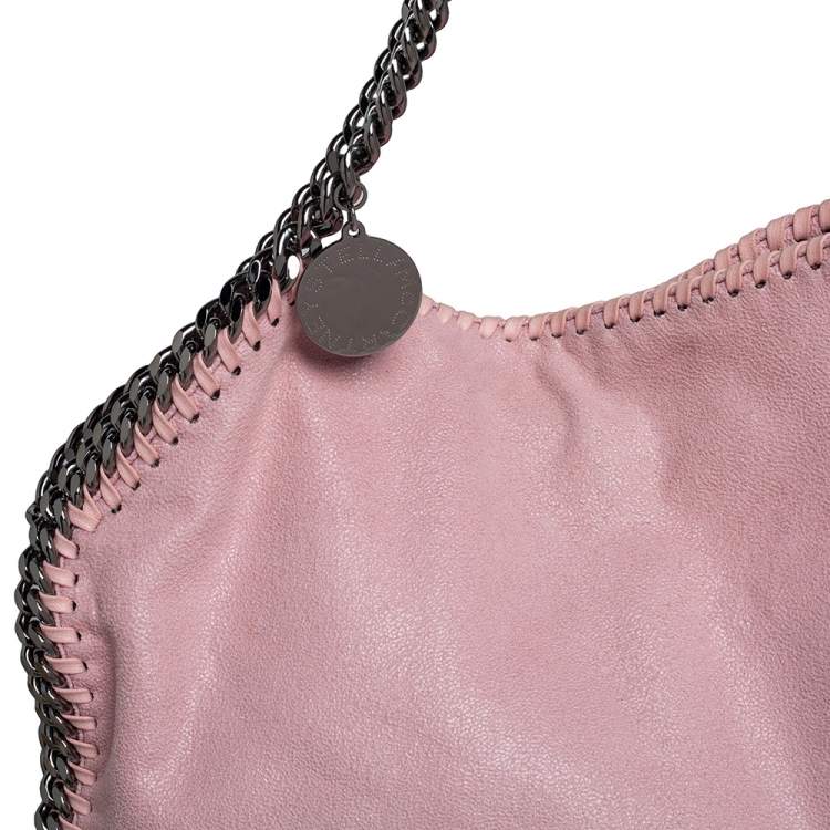 Pre Owned Stella McCartney Pink Faux Suede Small Falabella Tote