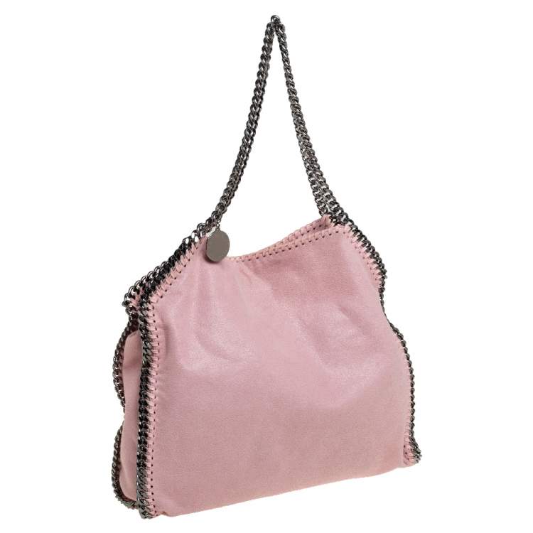 Pre Owned Stella McCartney Pink Faux Suede Small Falabella Tote