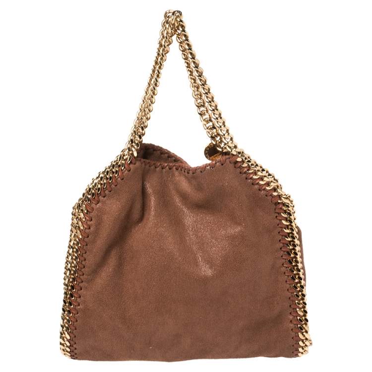Pre Owned Stella McCartney Brown Faux Leather Mini Falabella Tote