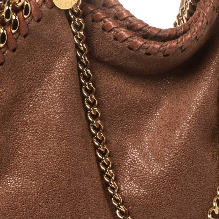 Pre Owned Stella McCartney Brown Faux Leather Mini Falabella Tote