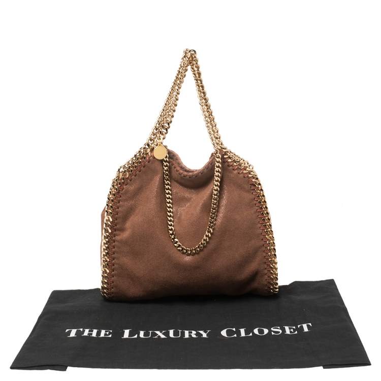 Pre Owned Stella McCartney Brown Faux Leather Mini Falabella Tote