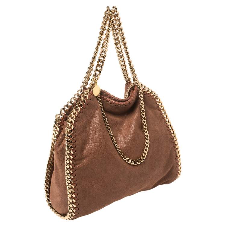 Pre Owned Stella McCartney Brown Faux Leather Mini Falabella Tote