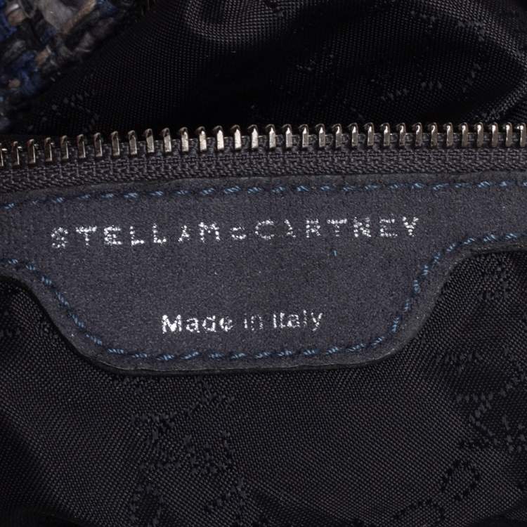 Pre Owned Stella McCartney Blue/Grey Tweed Small Falabella Tote