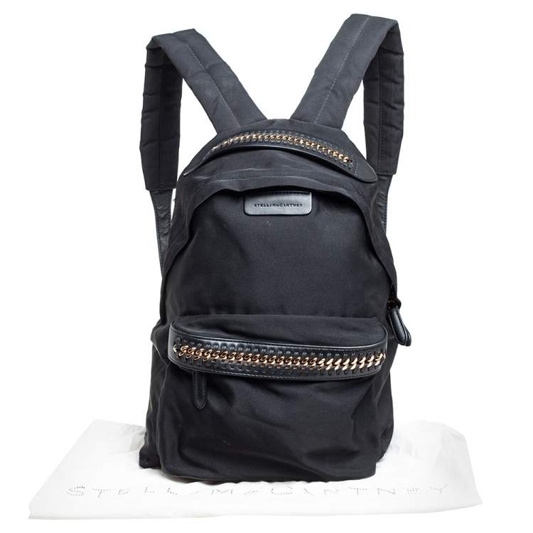 Pre Owned Stella McCartney Black Nylon and Leather Falabella Backpack