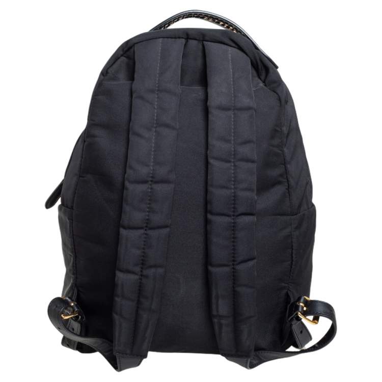Pre Owned Stella McCartney Black Nylon and Leather Falabella Backpack