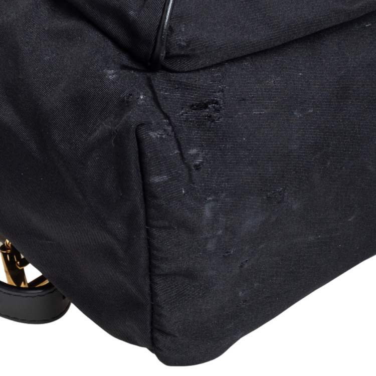 Pre Owned Stella McCartney Black Nylon and Leather Falabella Backpack