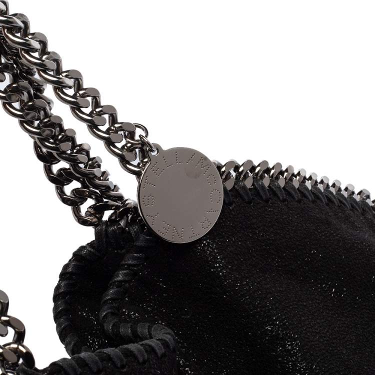مملوكة مسبقًا Stella McCartney Black Faux Leather Small Falabella Tote
