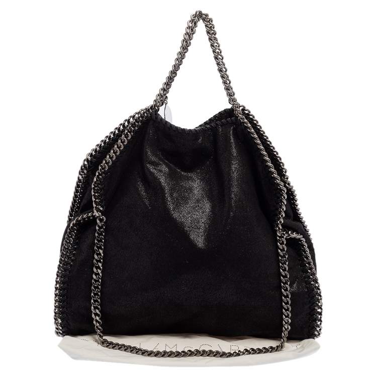 مملوكة مسبقًا Stella McCartney Black Faux Leather Small Falabella Tote