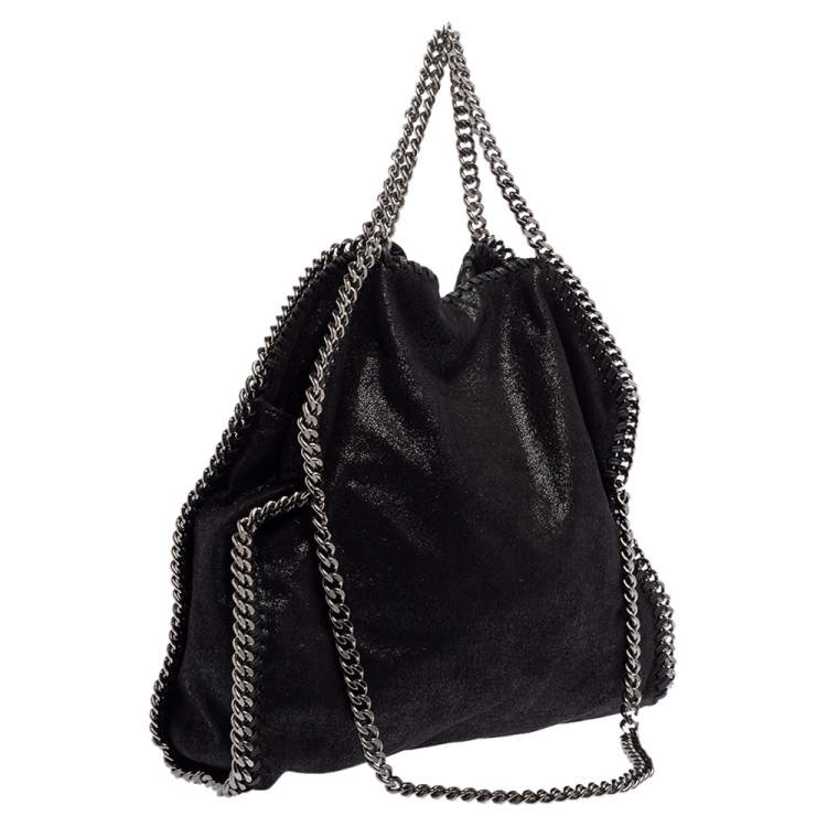 مملوكة مسبقًا Stella McCartney Black Faux Leather Small Falabella Tote