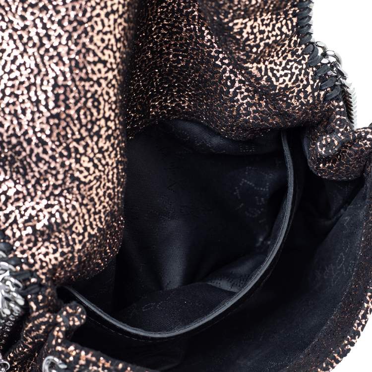Pre Owned Stella McCartney Gold Faux Suede Falabella Shoulder Bag
