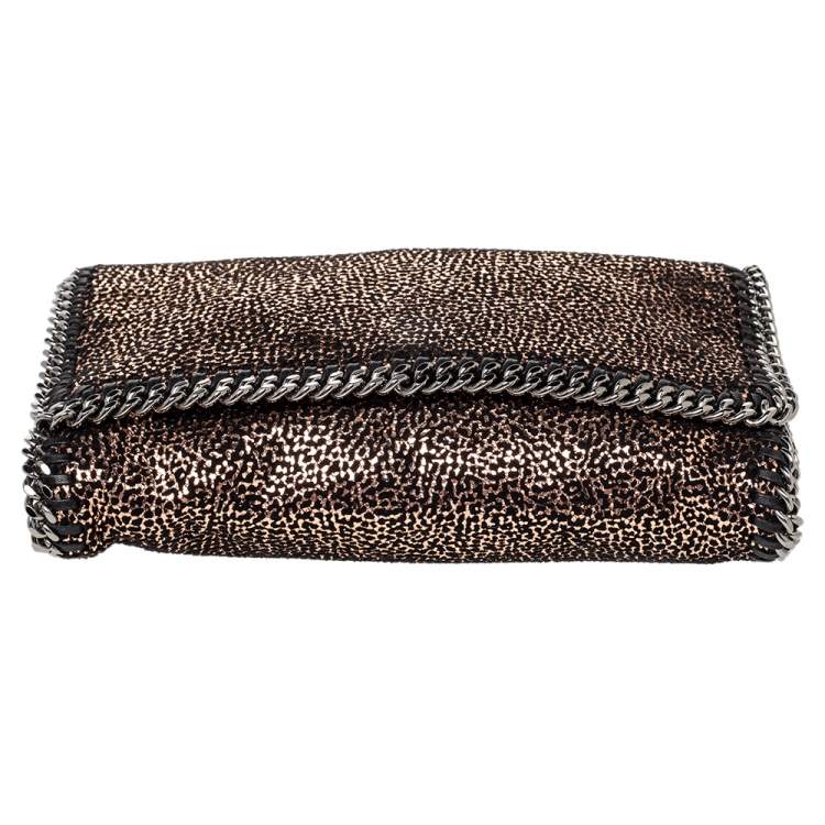 Pre Owned Stella McCartney Gold Faux Suede Falabella Shoulder Bag