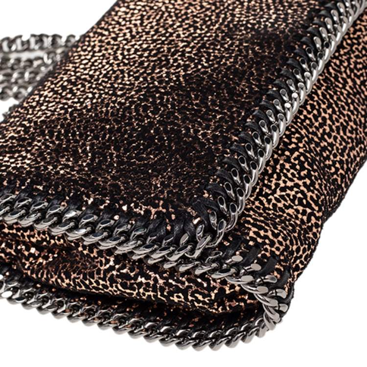 Pre Owned Stella McCartney Gold Faux Suede Falabella Shoulder Bag