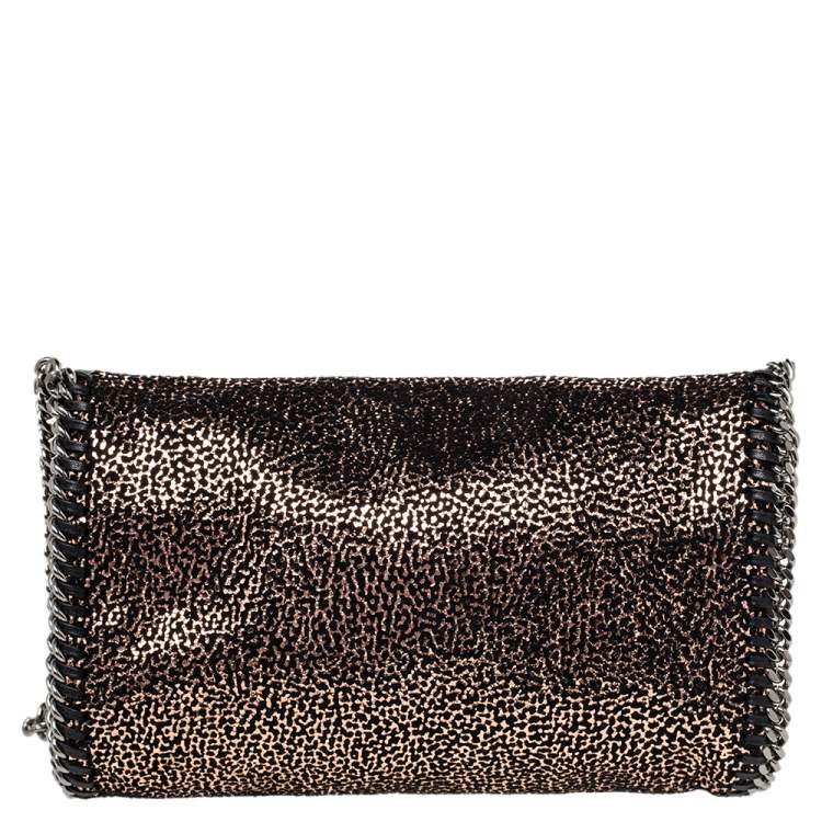 Pre Owned Stella McCartney Gold Faux Suede Falabella Shoulder Bag