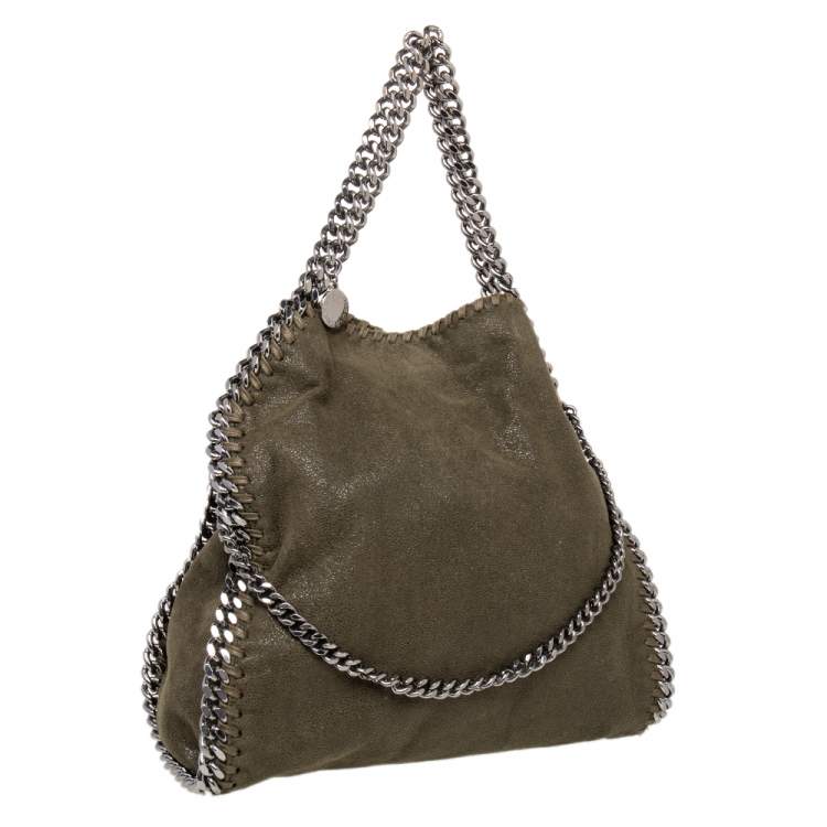 Pre Owned Stella McCartney Green Faux Leather Falabella Tote