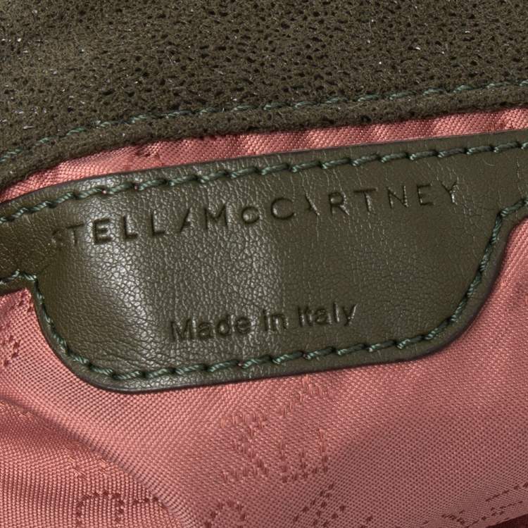 Pre Owned Stella McCartney Green Faux Leather Falabella Tote