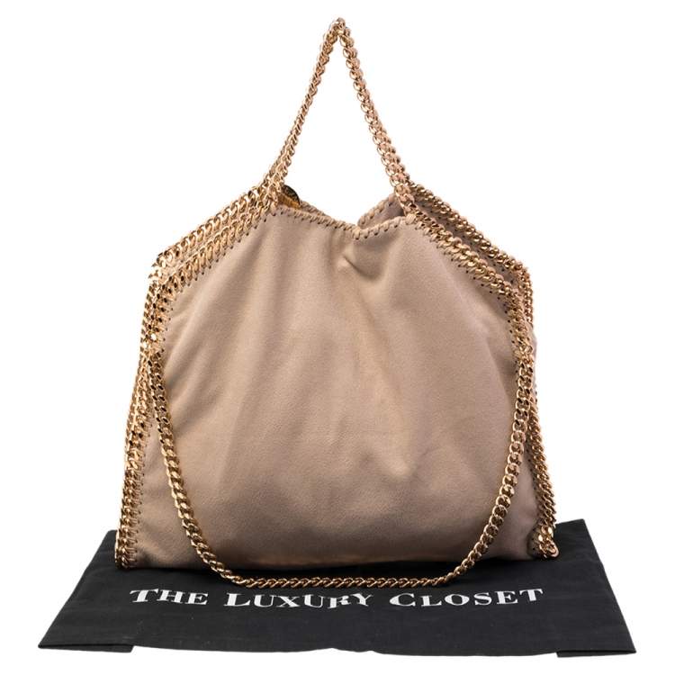 Pre Owned Stella McCartney Beige Faux Leather Small Falabella Tote